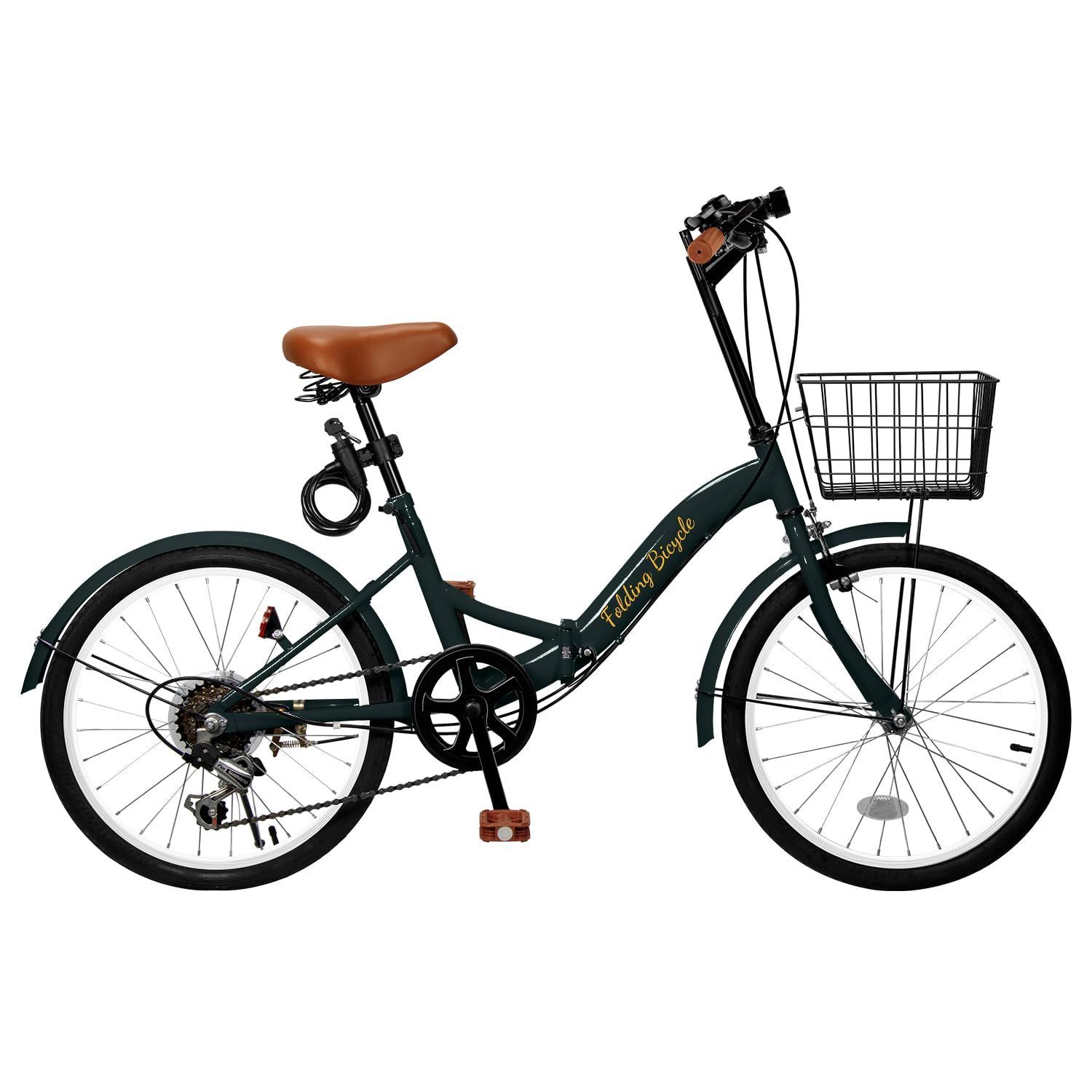 商品 ワイヤーロック ライト カゴ 空気入れ付き 前後泥除け装備 ハンドル サドル高さ調整 男女兼用 高炭素鋼フレーム 6段変速 通勤 折畳み自転車 20インチ 通学 折り畳み自転車 折りたたみ自転車 旅行 Mixiu