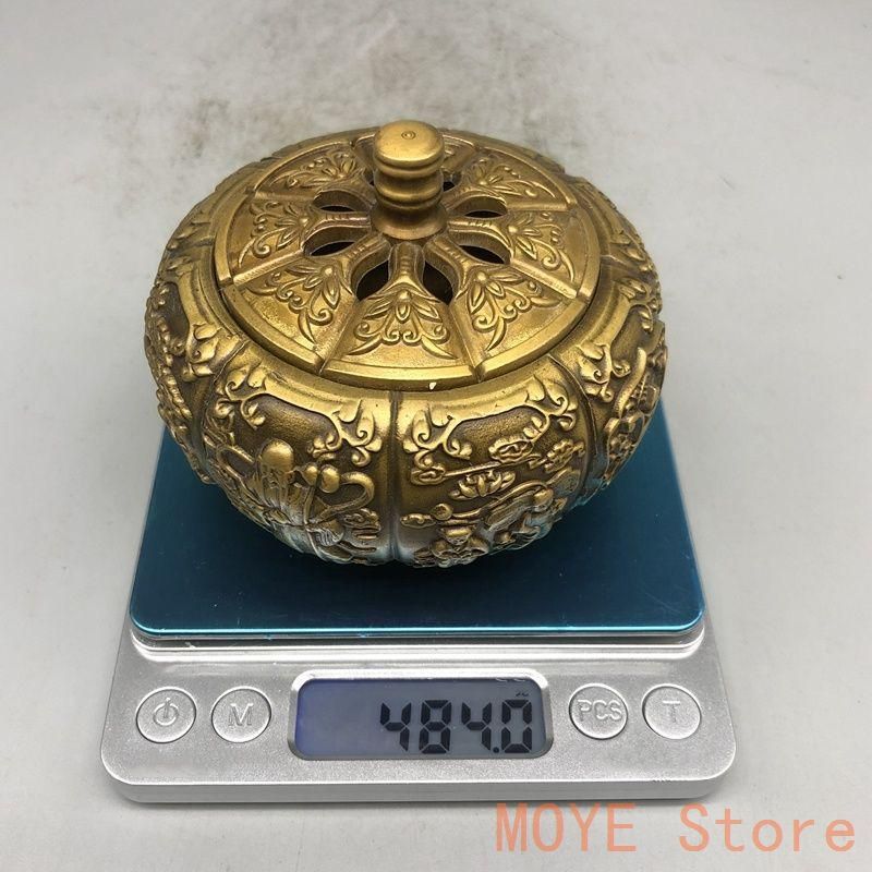 銅 細工 寿星薫香炉 茶道具 香道具 装飾品 工芸品 置物zw0829