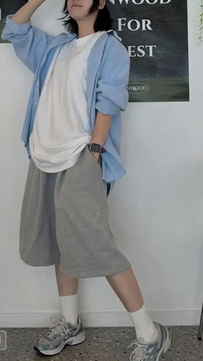 ワイド ハーフパンツ