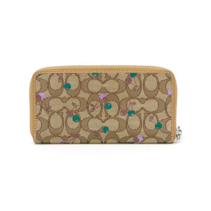 COACH コーチ 長財布 ラウンドジップ チェリー柄 Amazon.co.jp: コーチ 長財布 COACH レザー チェリー さくらんぼ