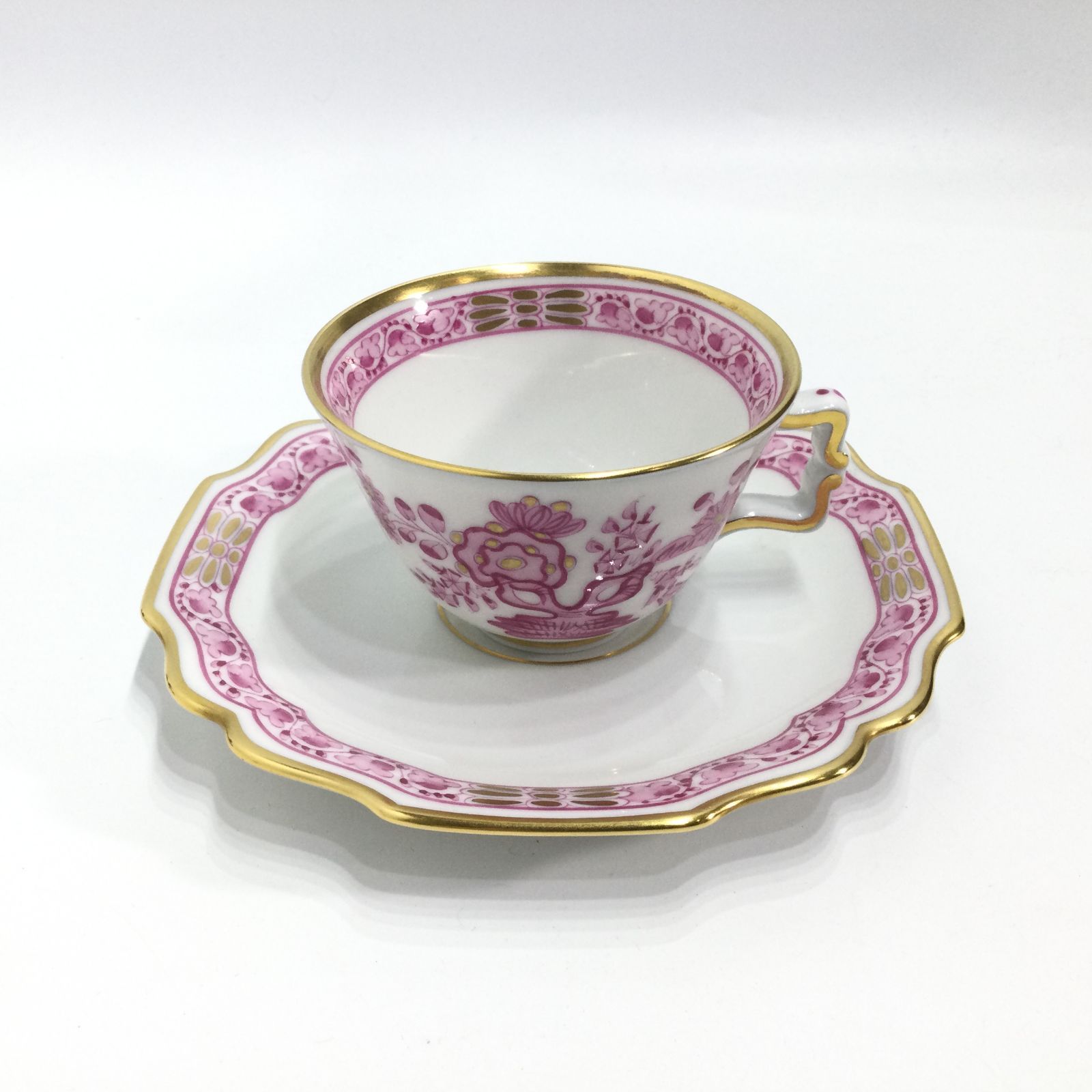 アウガルテン インディアンパープル ベルヴェデーレシェイプ デミタスカップ＆ソーサー