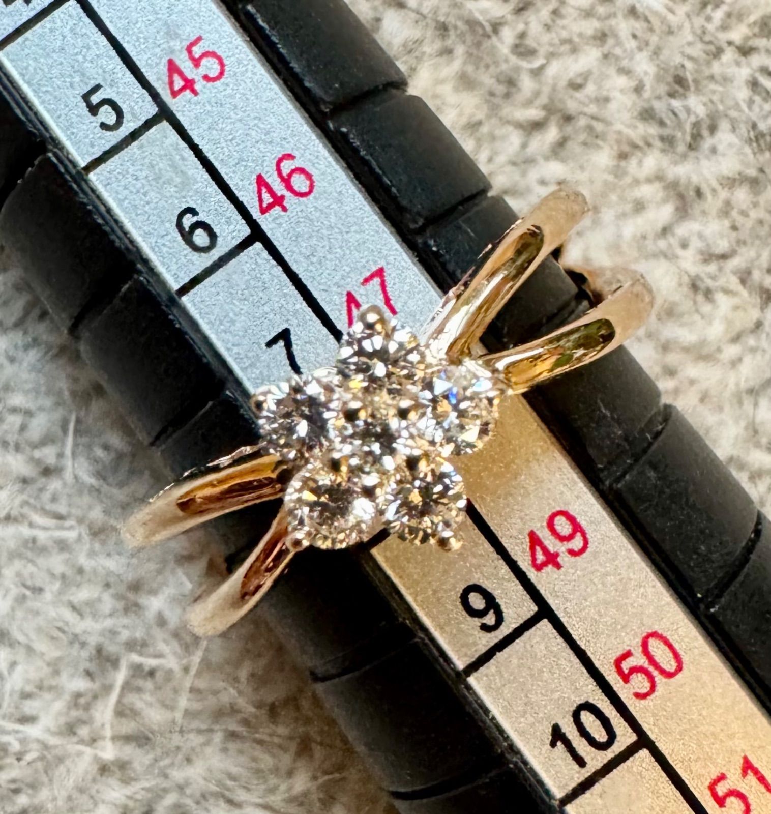 28/美品 ポンテヴェキオ K18PG ダイヤ計0.22ct リング 指輪 ポンテヴェキオ◇K18PG*8号*ダイヤモンドリング*フラワー - メルカリ