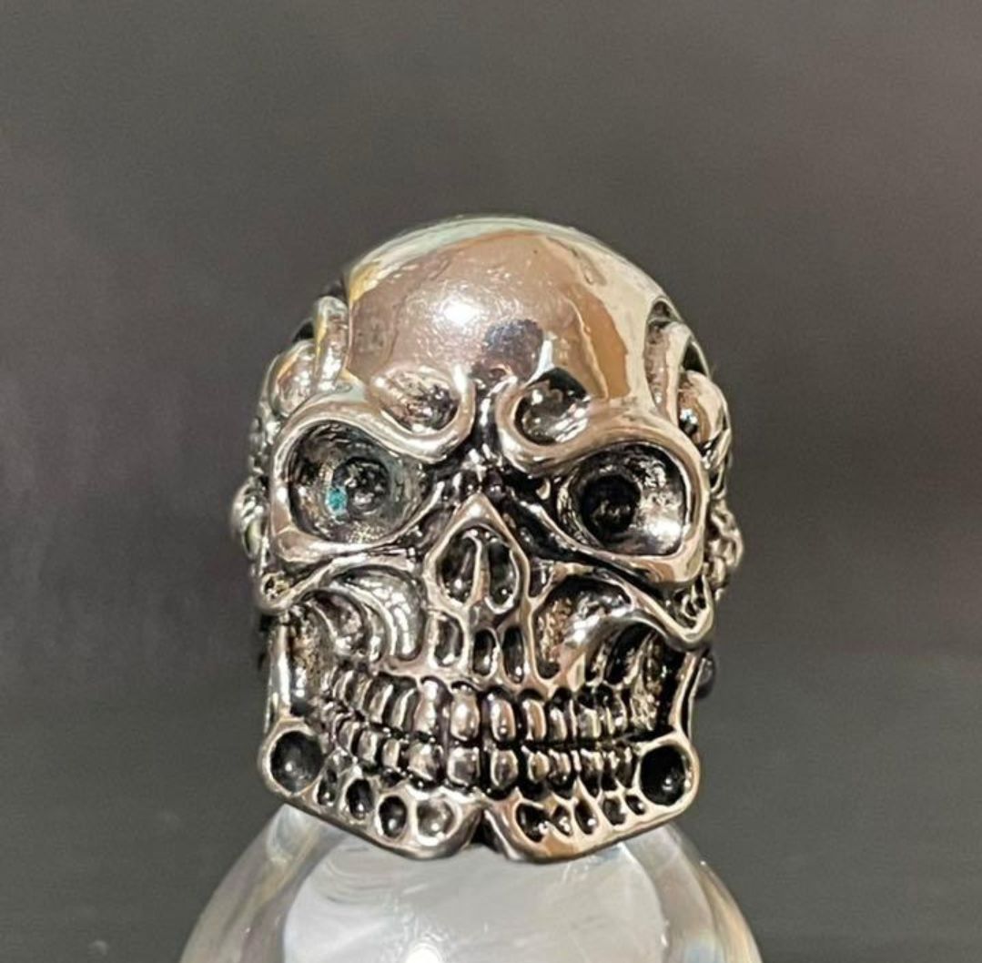 14号 リング 指輪 シルバー ドクロ スカル 骸骨 パンク バンド 人体