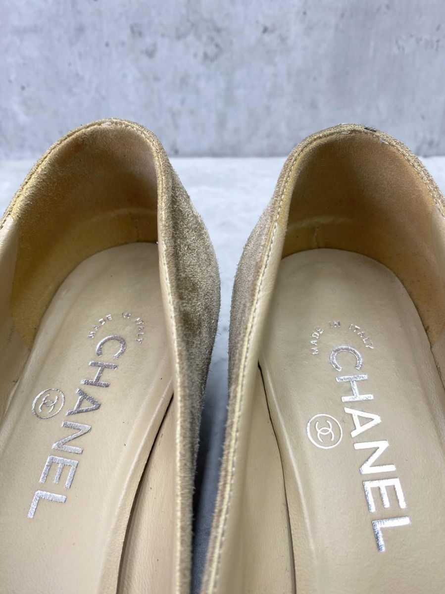 CHANEL★レザー メタルココマーク ポインテッドトゥ パンプス(37C) シャネル ココマーク レザー パンプス 37 C レディース ブラック