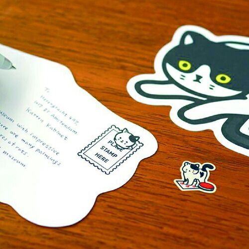 まとめ 紀寺商事 ポストカード Stationery and Cat Washi Postcard Eraser PICCOLO-501_3000000198391 ×50セット