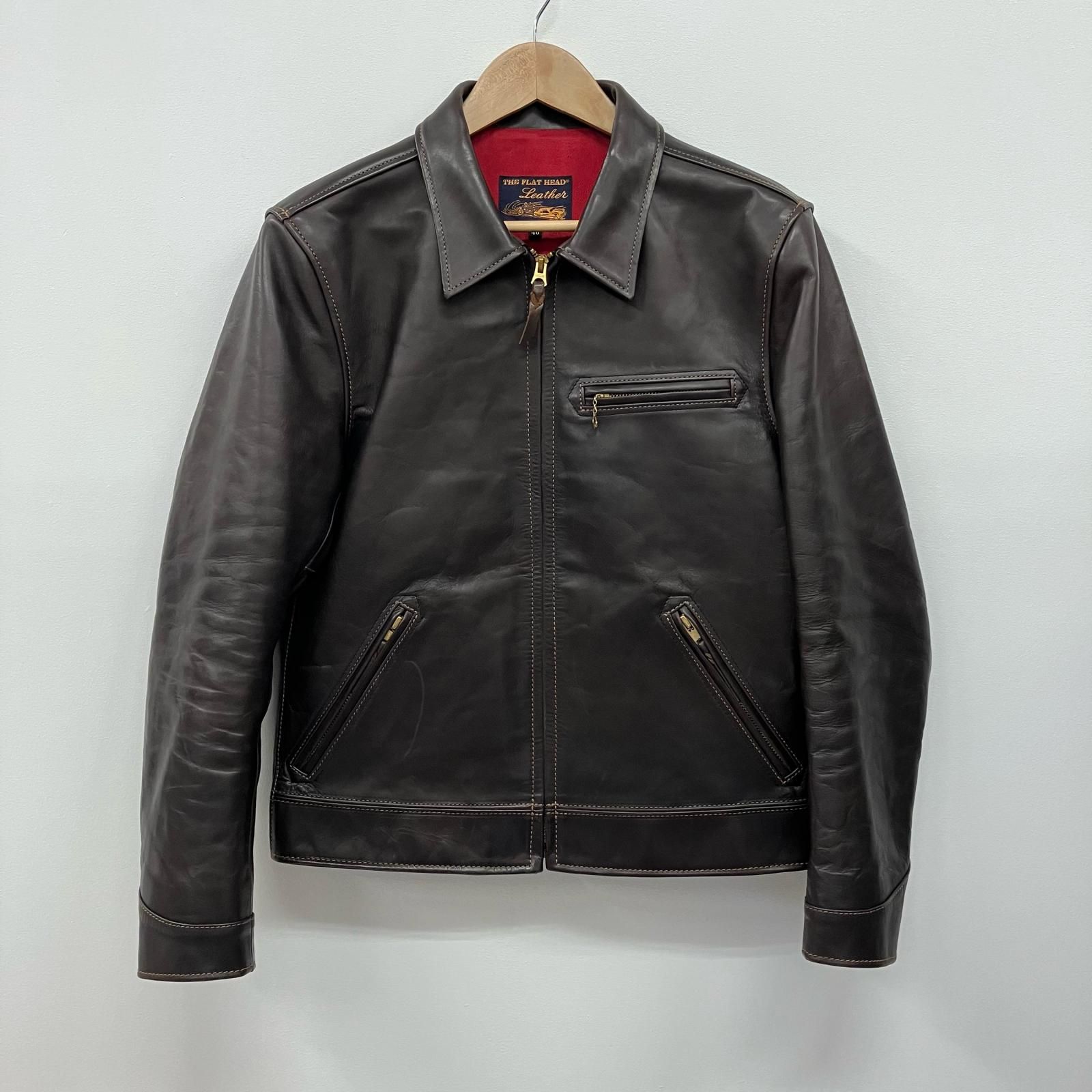 イオン広店 THE FLAT HEAD ザフラットヘッド レザー ホースハイド ブラウン サイズ 40 93