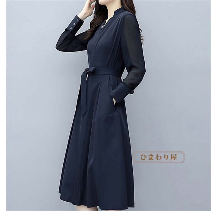 卒業式 母 服装 ワンピース レディース 卒業式 入学式 春秋 通勤 OL V