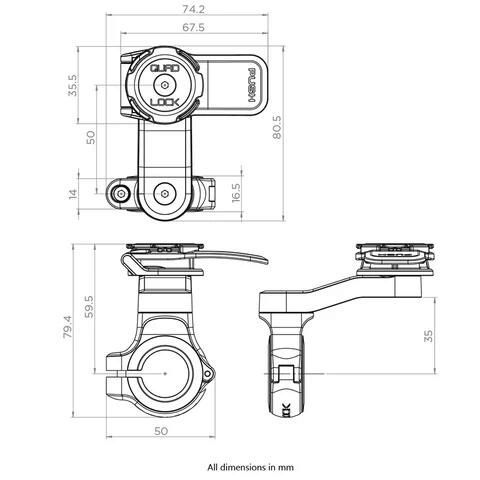 バイク用 | ハンドルバーマウント スマホホルダー/バイク/オートバイ