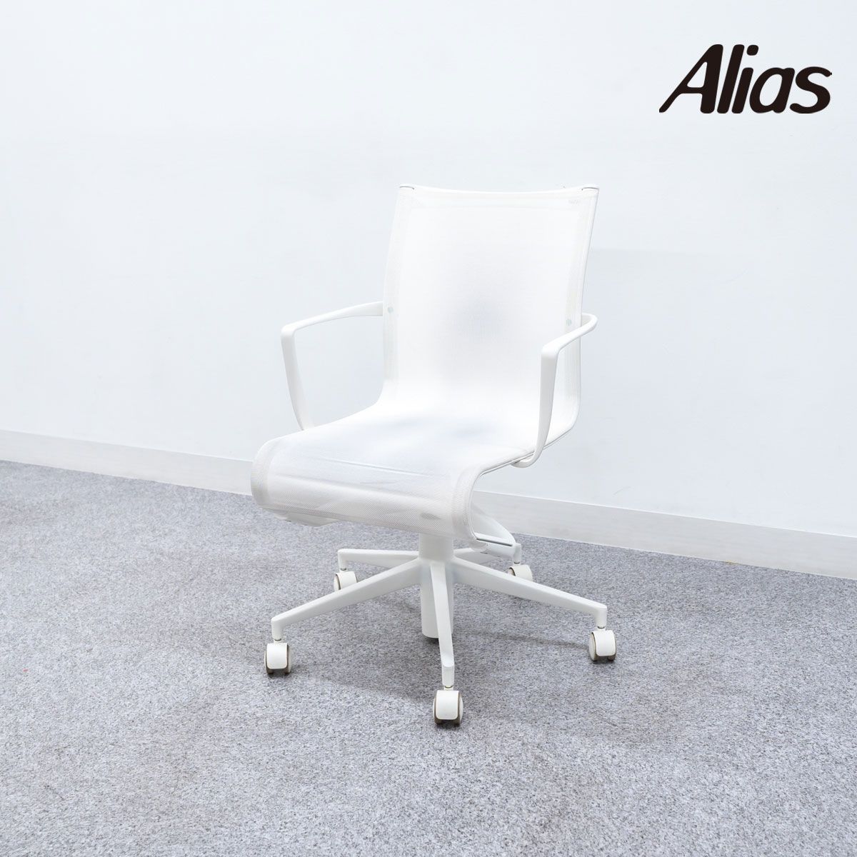 Alias アリアス ROLLINGFRAME ローリングフレーム キャスター アーム チェア メッシュ ホワイト アルベルト メダ 定価20万 2