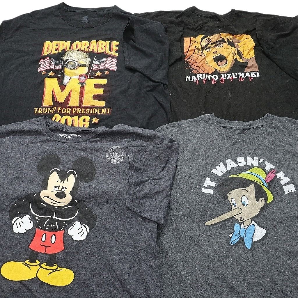 古着卸 キャラクター 半袖Tシャツ 16枚セット メンズ 2XL 3XL 5XL ドラゴンボール ガーフィールド ベティちゃん 古着 NC3849