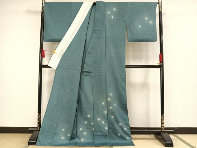 平和屋着物▽訪問着　単衣　お召地　刺繍　蛍ぼかし　ロング丈　正絹　逸品　AAAW7743fy 平和屋着物▽訪問着 単衣 お召地 刺繍 蛍ぼかし ロング丈 正絹 逸品