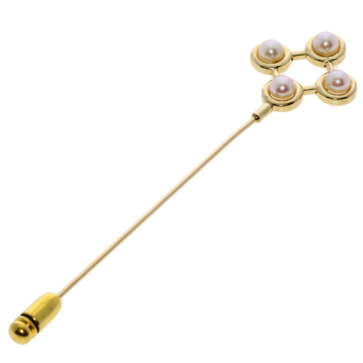 MIKIMOTO ミキモト パール 真珠 ピンブローチ ブローチ K14YG