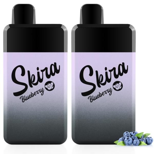 電子タバコ 2個セット 20000回吸引 使い捨て リキッド ブルーベリー SKIRA