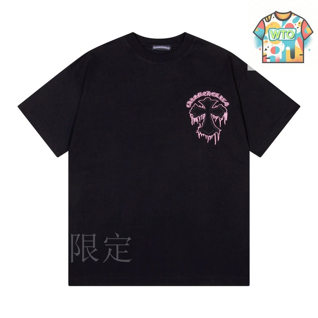 入手困難◆送料込♪【CHROME HEARTS】CH 刺繍 ロゴ Tシャツ CHROME HEARTS コピー Tシャツ 刺繍 ロゴ カジュアル 男女兼用