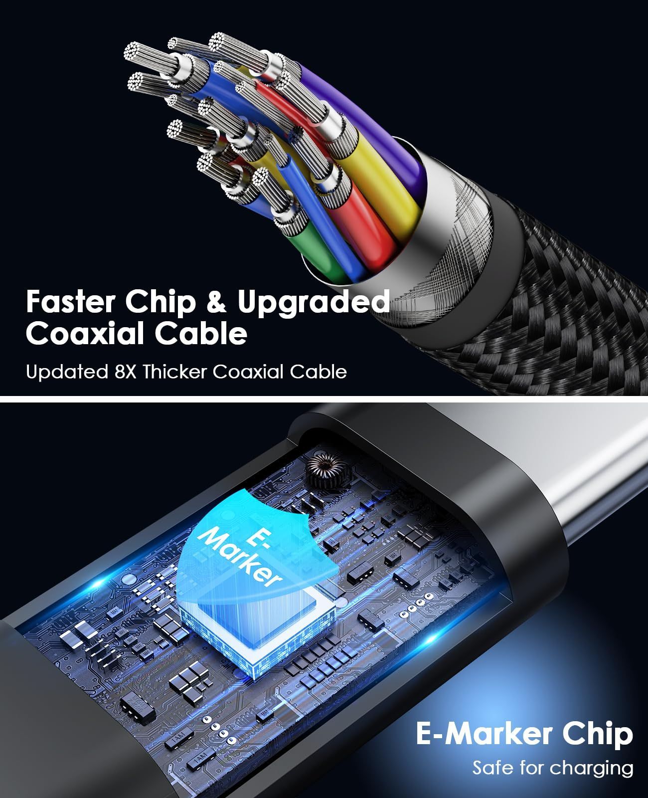 40Gpbs高速データ転送 type-ctype-cケーブル usbc-usbcケーブル 240W急速充電 8K 60HZ 4K 144HZ映像出力 磁力吸着絡まり防止 iPhone15Pro 15Pro_max Mac_Books ハブ ドッキングステーショ