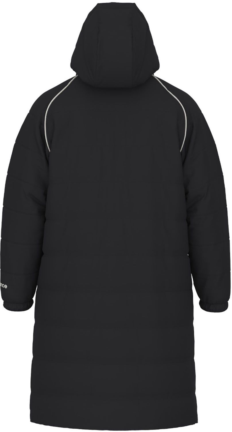 ニューバランス New Balance 53 パデッドコート ロング メンズ ロングコート 防寒 保温性 暖かい スポーツ観戦 移動着 丈長い ポリエステル 上着 アウター 部活 クラブ AMJ53173 BK ブラック