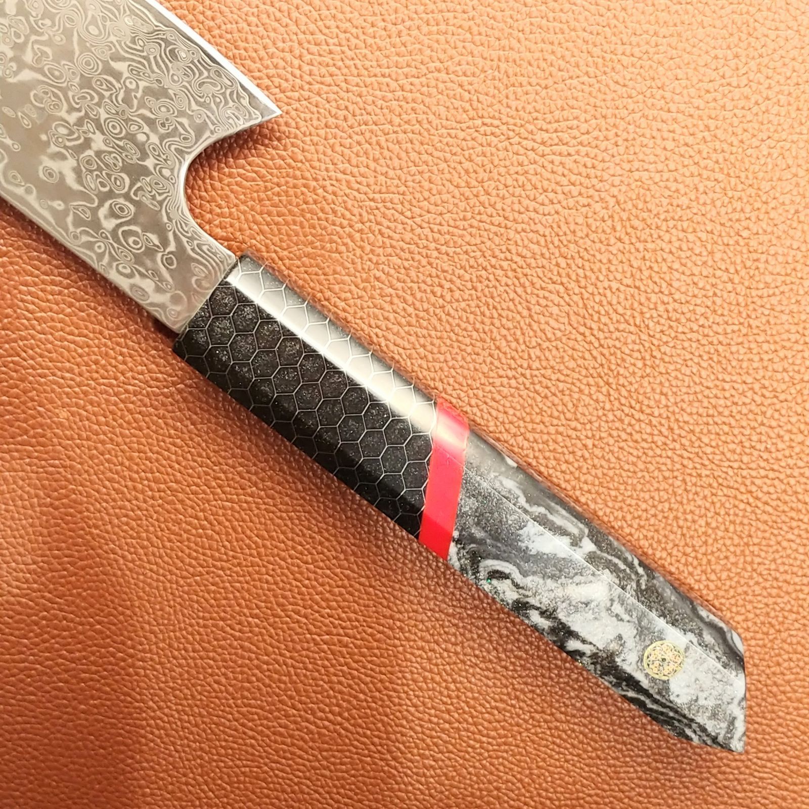 ダマスカス包丁 ハニカム模様