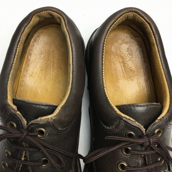 試着交換OK！Paraboot　パラブーツ　レザーシューズ　ローブーツ　size27.0-27.5相当　 ダークブラウン/茶/BROWN〉管NO.WZF-135 #BUZZBERG