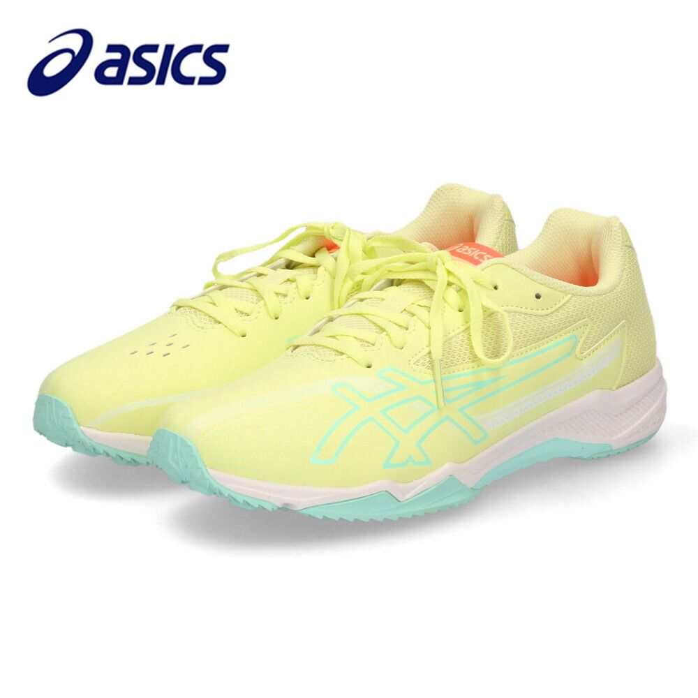 ASICS スニーカー グレー/イエロー ベルクロストラップ ASICS スニーカー グレー/イエロー ベルクロストラップ