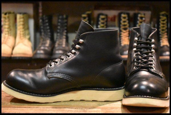 【羽タグ】極美品RED WING アイリッシュセッター ブラック 7 1/2 REDWING - 8165良品7.5D／刺繍羽タグ00年レッドウィングアイ