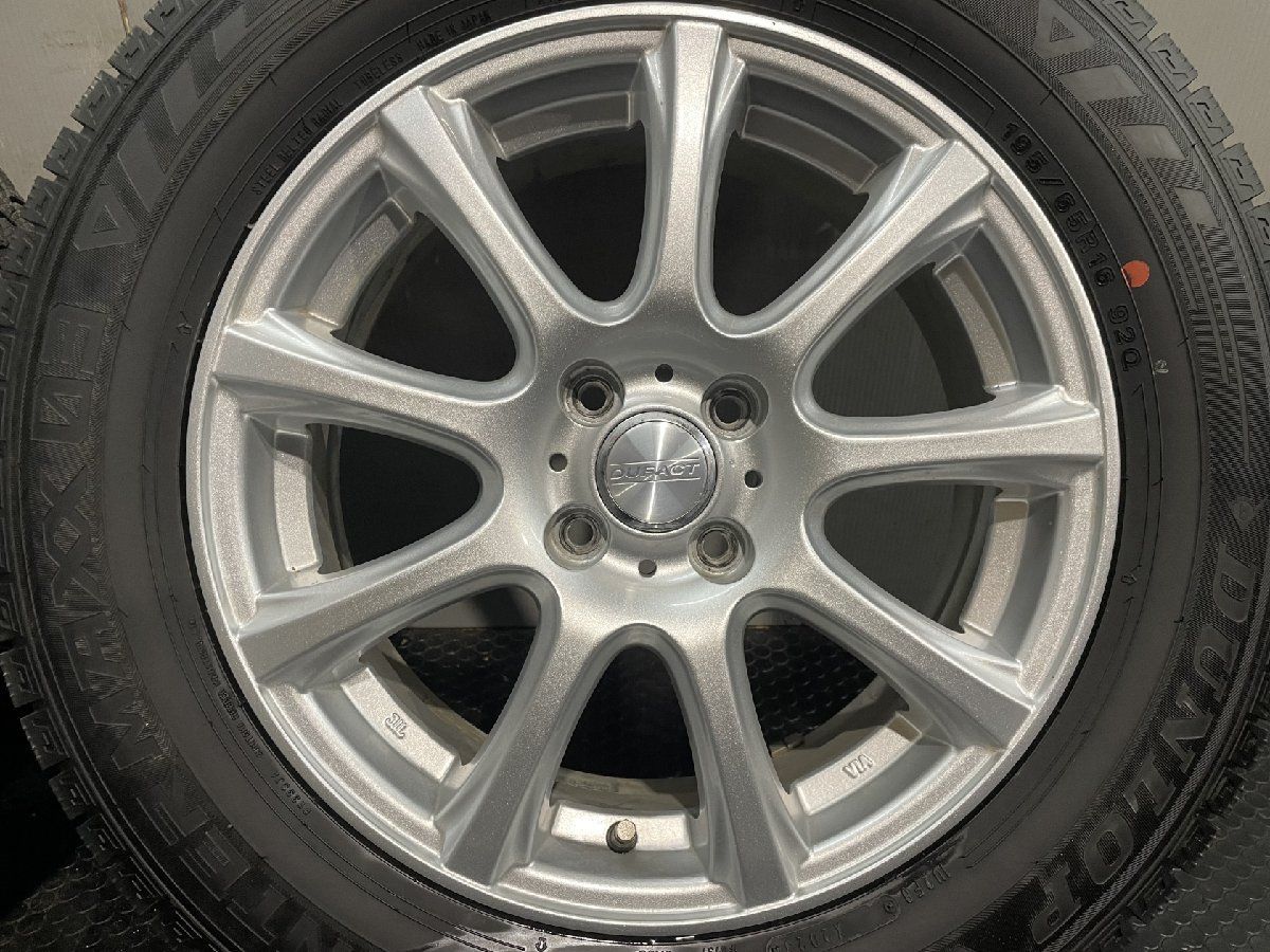 走行短め【DUNLOP WM03 195/65R16】スタッドレス【DUFACT 16インチ 6J4HPCD100+42】23年製 ライズ ロッキー等　(MTD924)クレジットカード QRコード決済可能 走行短め【DUNLOP WM03 195/65R16】スタッドレス【DUFACT 16インチ