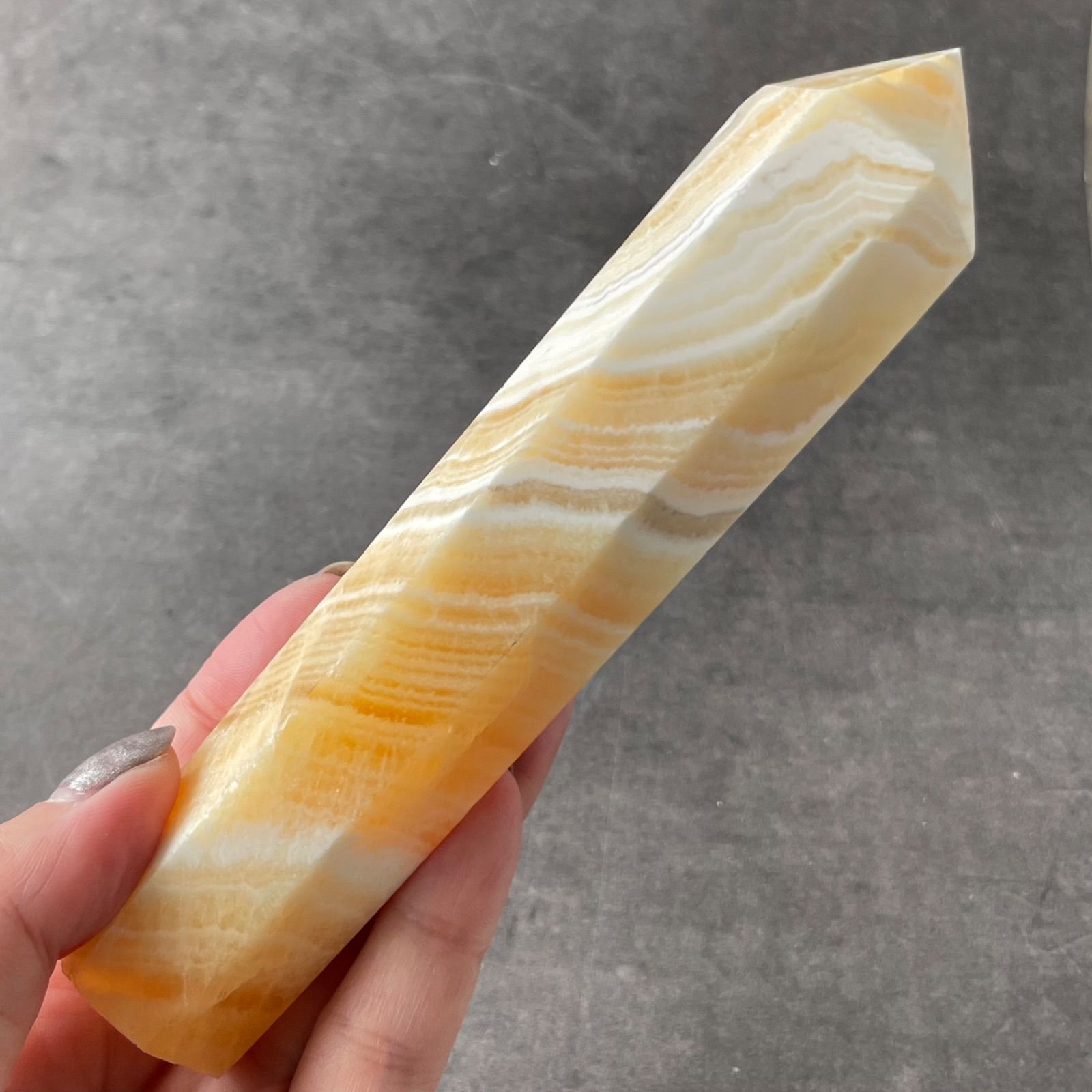 フォロー割あり】 Orange Calcite オレンジカルサイト|ワンド|天然石