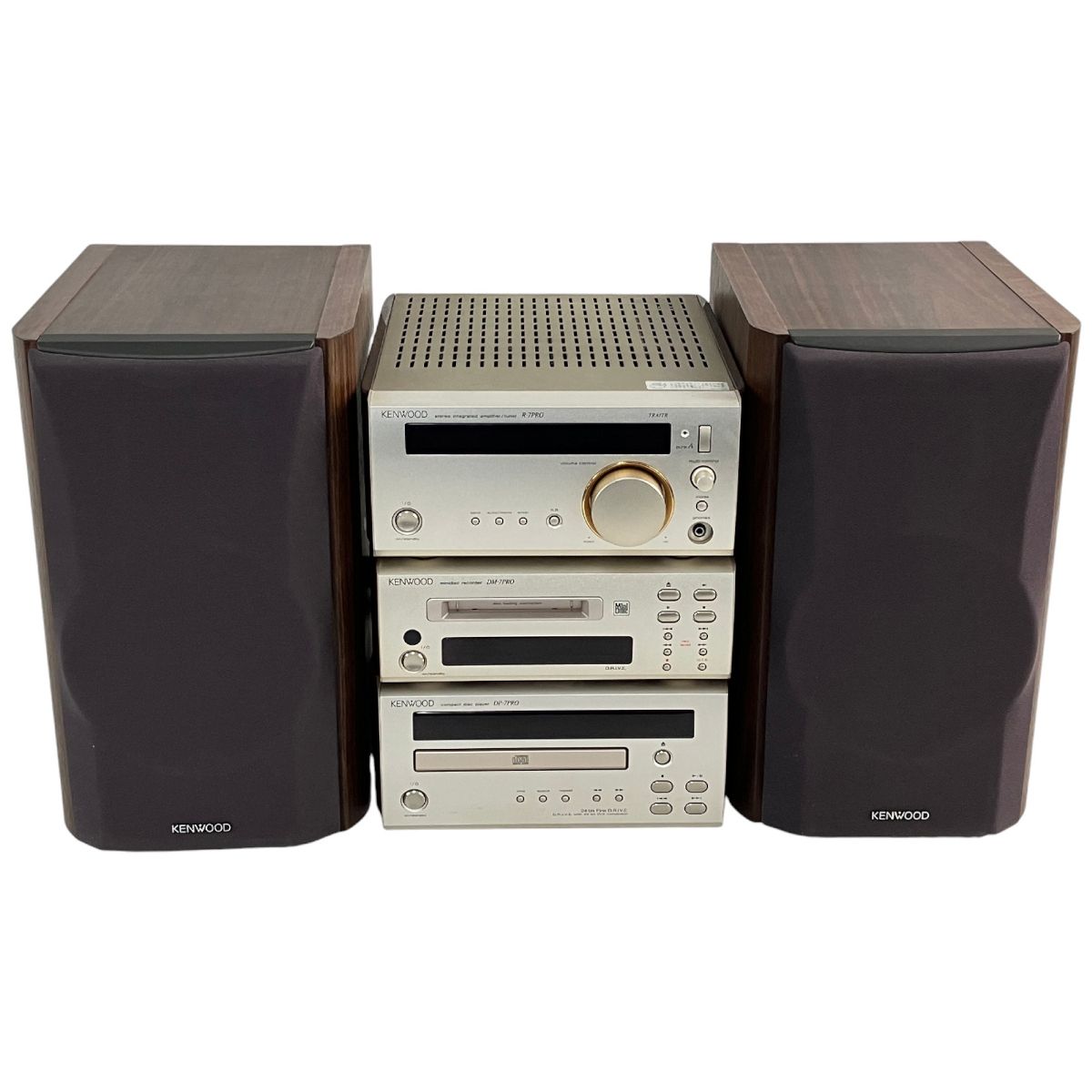 KENWOOD DM-7PRO MDプレイヤー R-7PRO チューナーアンプ DP-7PRO CDプレイヤー LS-7PRO システムコンポ セット ジャンク N9903157