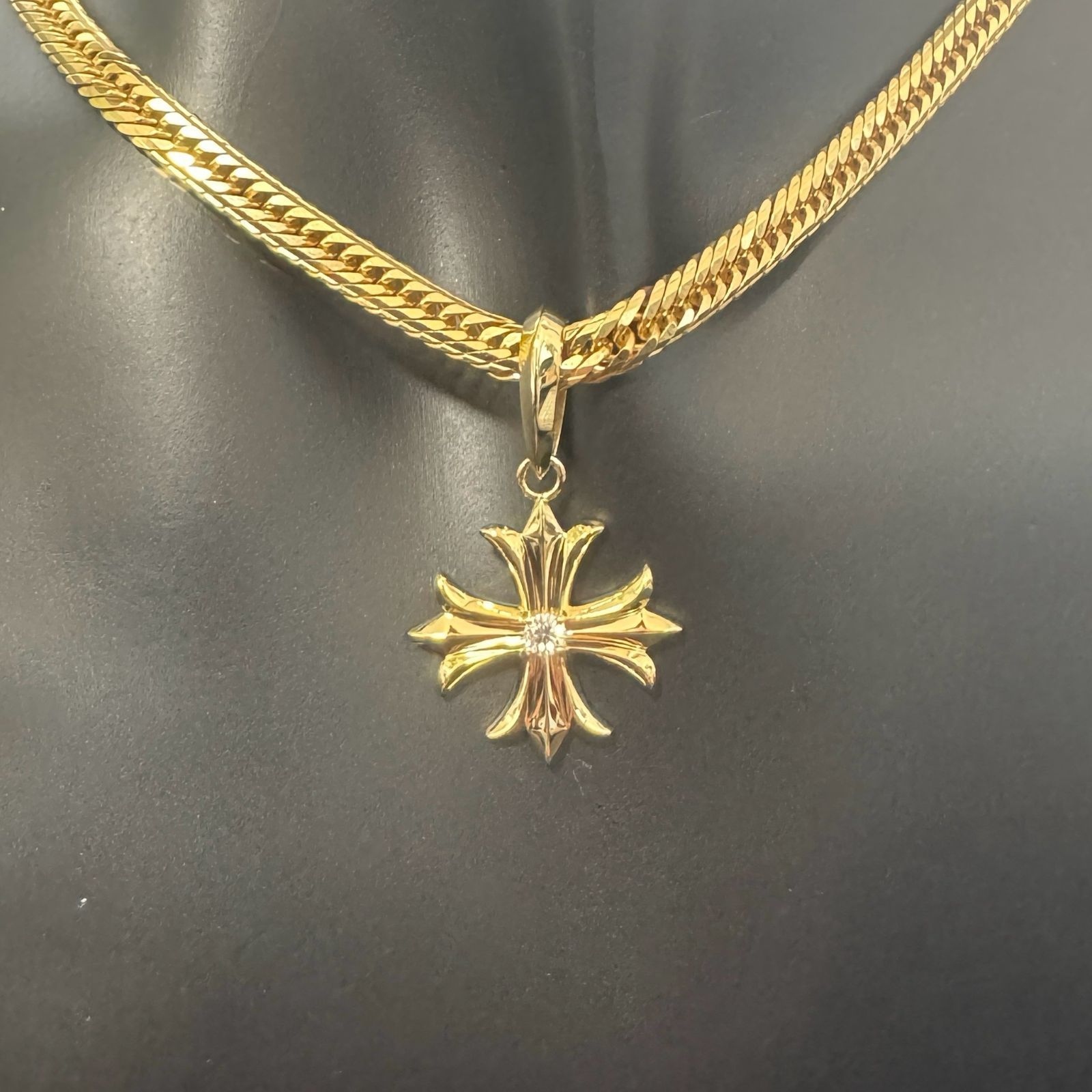 K18 ダイヤモンド クロスンダント （L) 喜平用 - メルカリ 