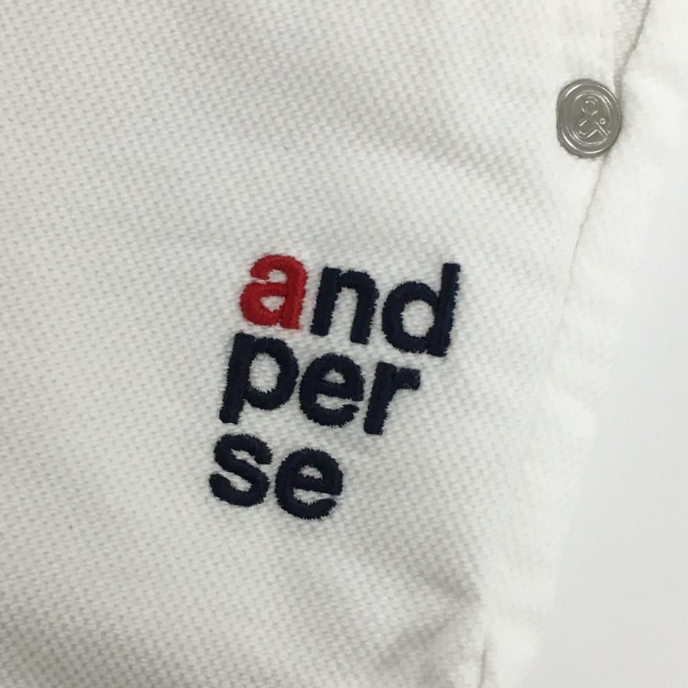 アンパスィ パンツ 白 ロゴ刺しゅう メンズ 79 ゴルフウェア and per