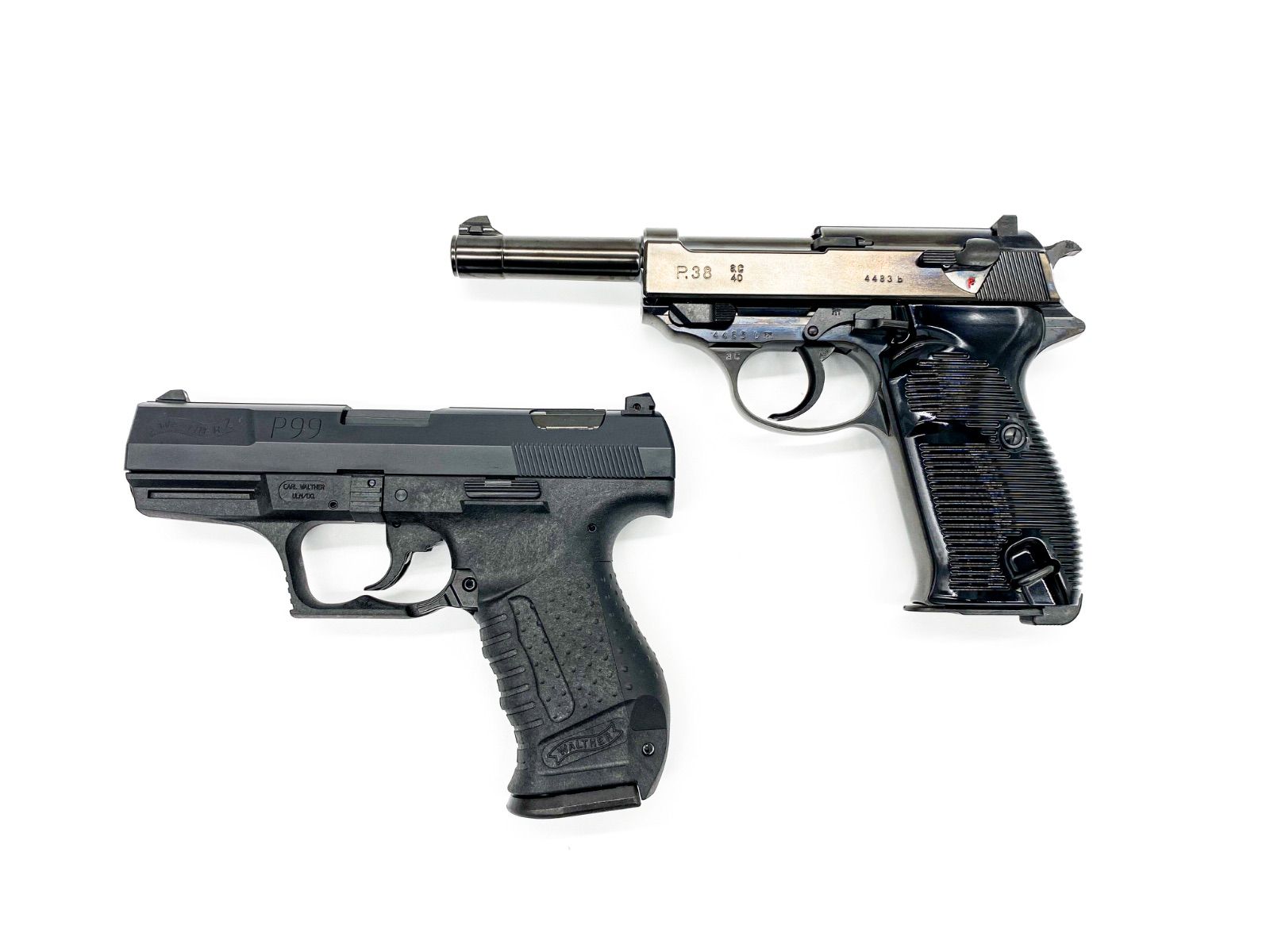 マルゼン ワルサー P38 ブラックメタル 木グリ付 マルゼンWALTHER P38