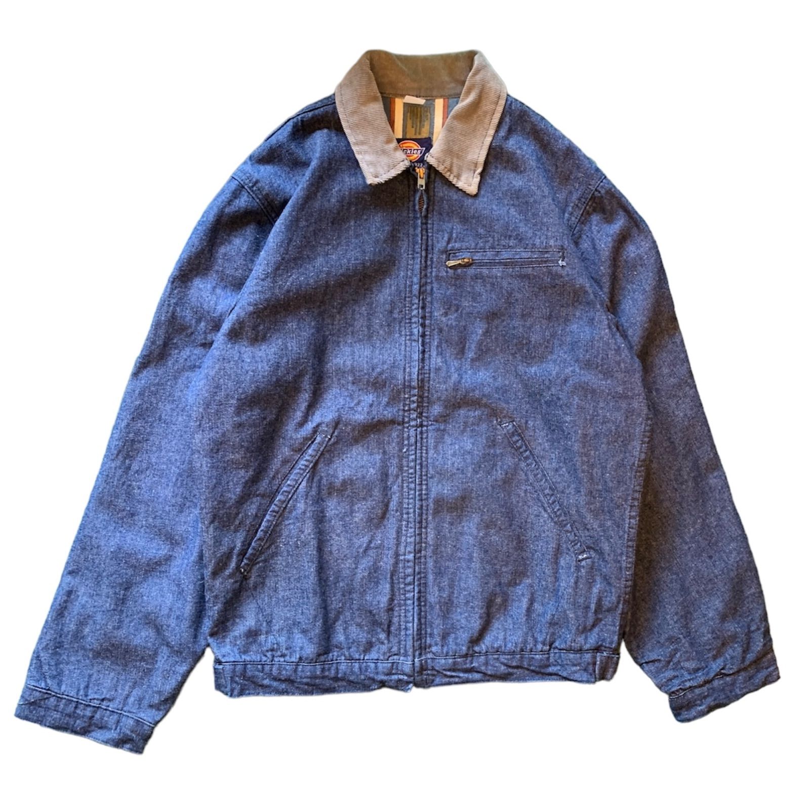 80s Dickies ディッキーズ ワークデニムジャケット 裏地付き [F0003 