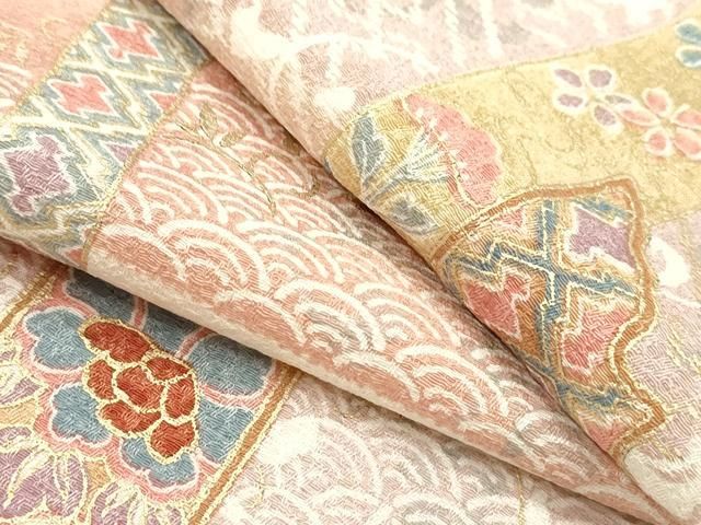 平和屋着物○上質な小紋 短冊重ね文 暈し染め 金彩 やまと誂製 正絹