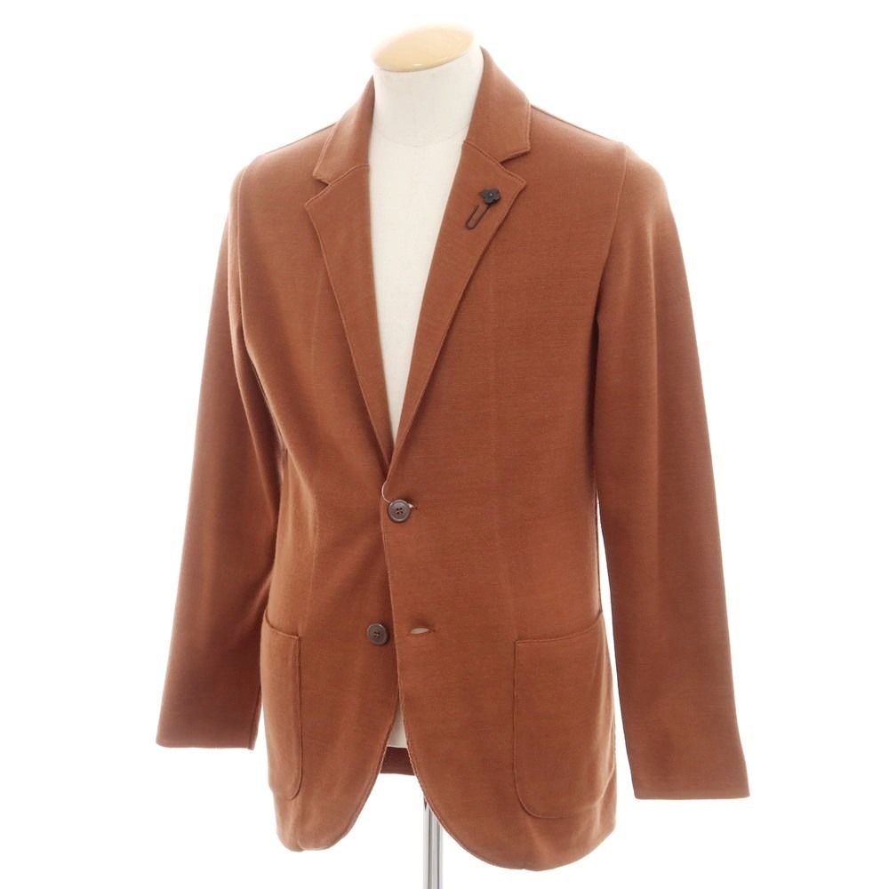24SS/LARDINI/ラルディーニ/コットンニットジャケット/ブラウン