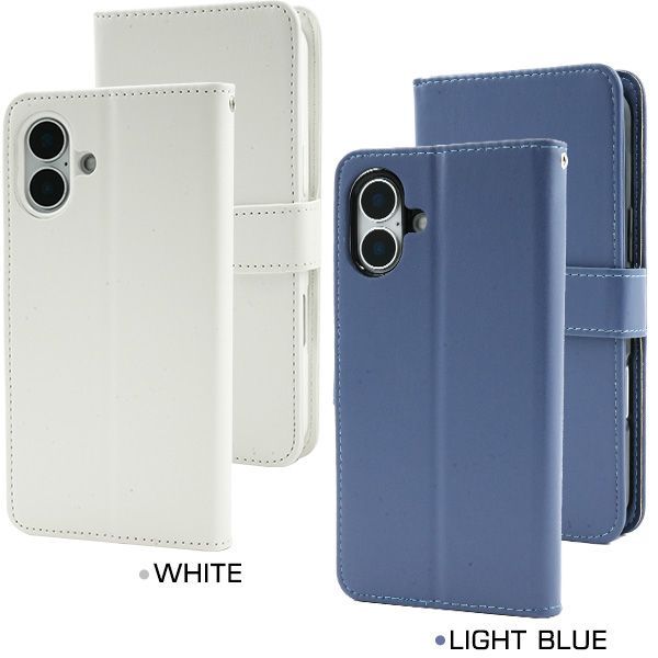 新品□iPhone16Plus/iPhone 16 Plus用カラーレザー調デザイン