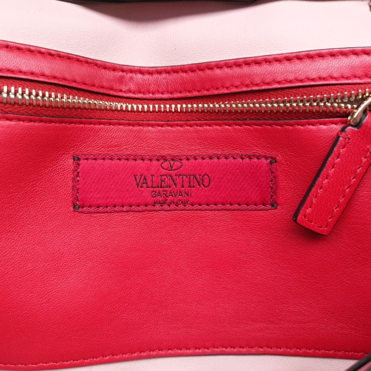 ヴァレンティノValentinoロックスタッズスパイクピンクレザーBL-M137NAP2