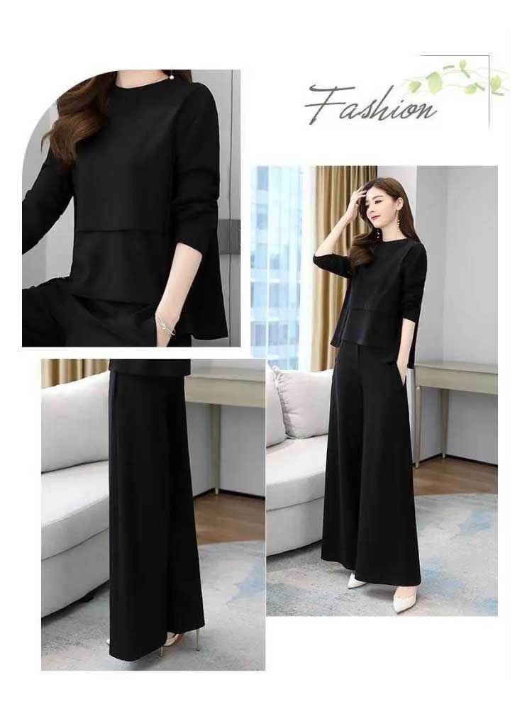 ママスーツ パンツスーツ セットアップ レディース パンツドレス ガウチョパンツ 入学式 2点セット ワイドパンツ ロング パンツ ブラウス シャツ フォーマル 春 夏 秋 長袖 大きいサイズ オフィ jyonn1103 MAAHADDERANG_COM