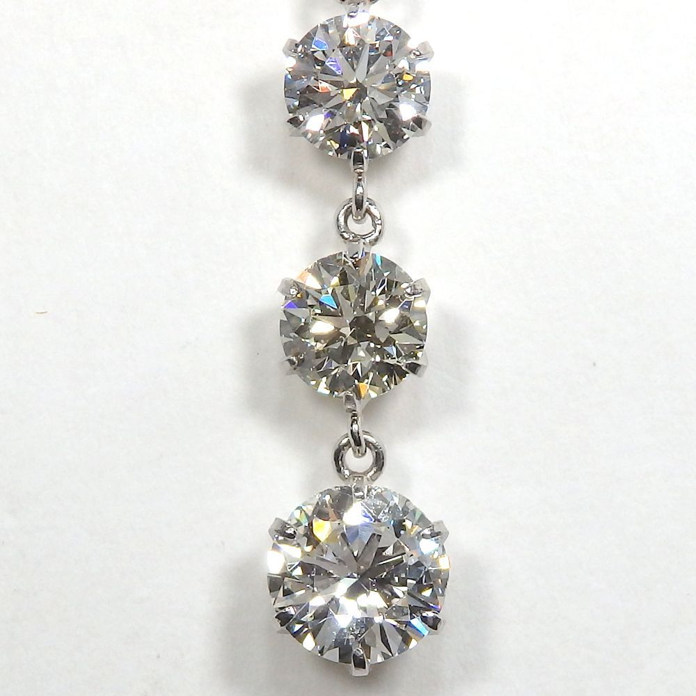 Pt900 プラチナ ダイヤモンド 0.314ct 0.32ct 0.49ct ペンダント付 