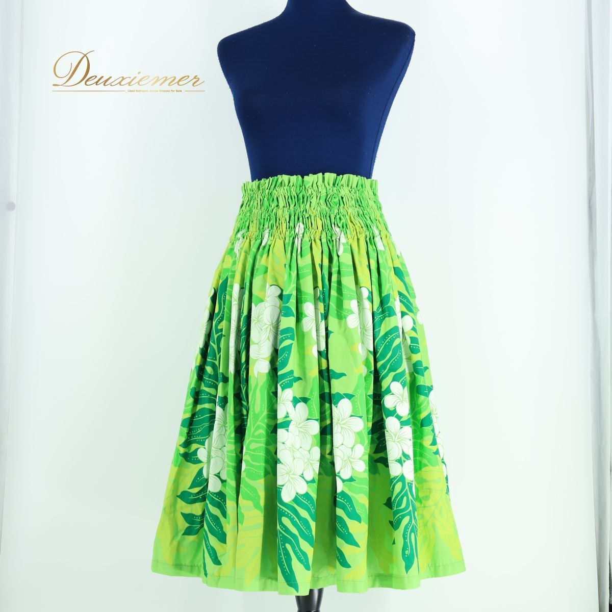 フラダンス衣装】グリーン系 ALOHA FABRICS パウスカート 黄緑