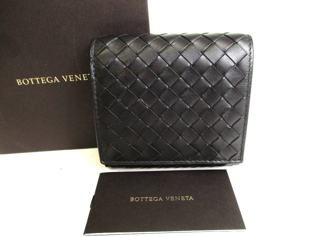 ボッテガヴェネタ BOTTEGA VENETA イントレチャート レザー 2つ折り 財布 コンパクト財布 メンズ レディース 【希少】 【新品同様】  - メルカリ