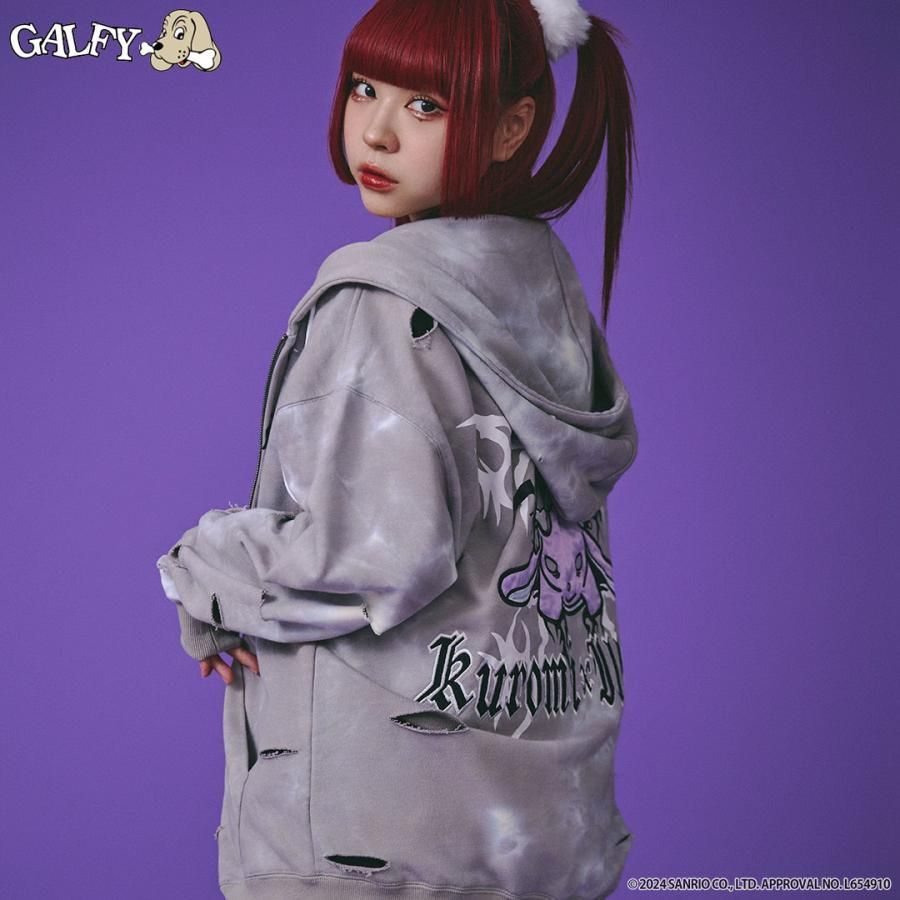 ガルフィー　クロミ　コラボ　パーカー　白　galfy GALFY クロミ × ガルフィー コラボ みんな大好きボンディング