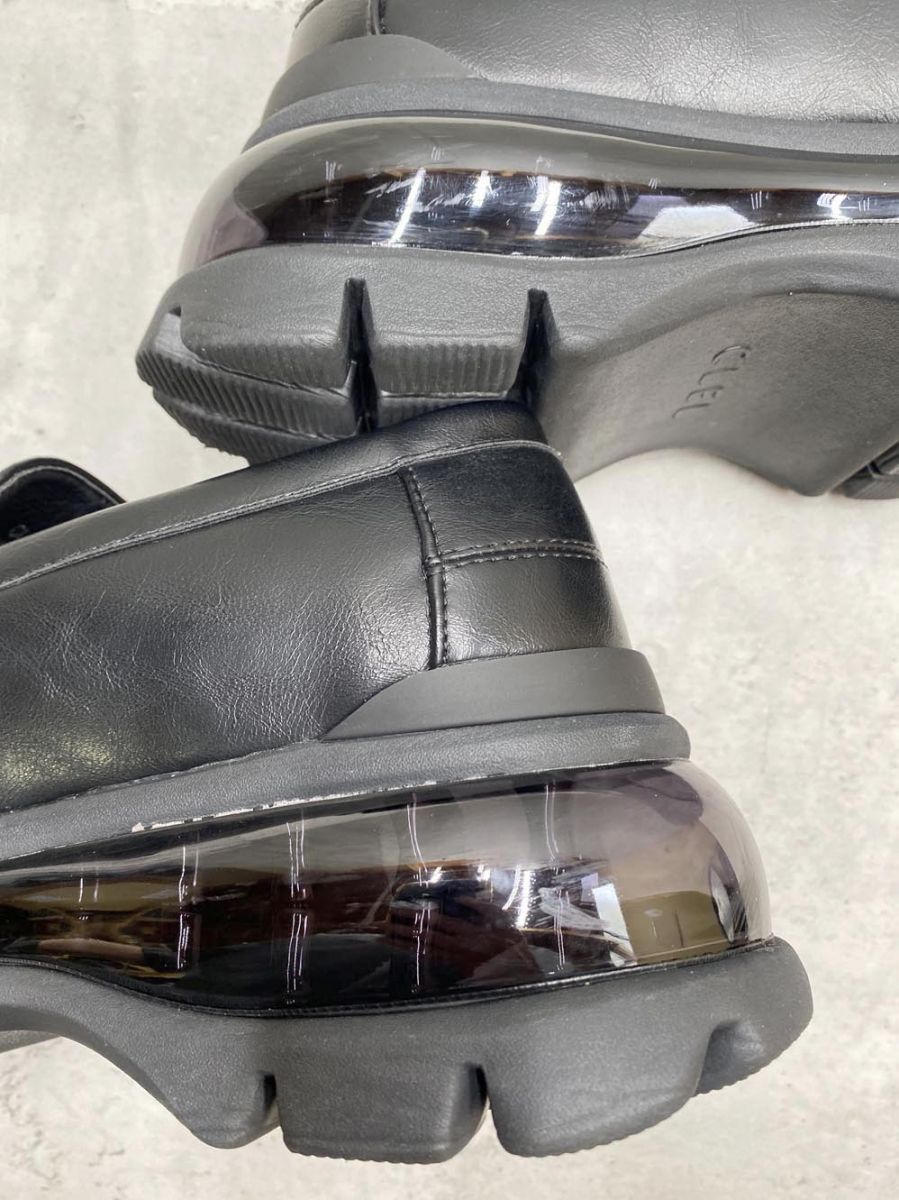  CLEL クレイル CLElo 002 エアークッション ハイソールローファー シューズ sizeM 26.0-26.5 cm相当 ブラック メンズ その他 靴