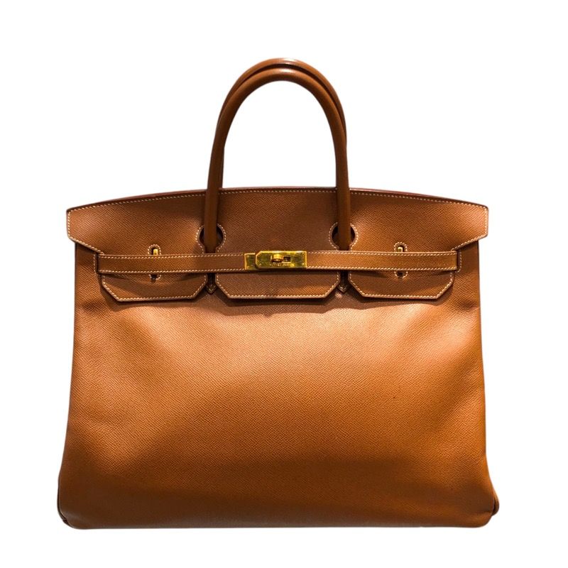 エルメス HERMES バーキン40 〇Z刻 ゴールド クシュベル メンズ