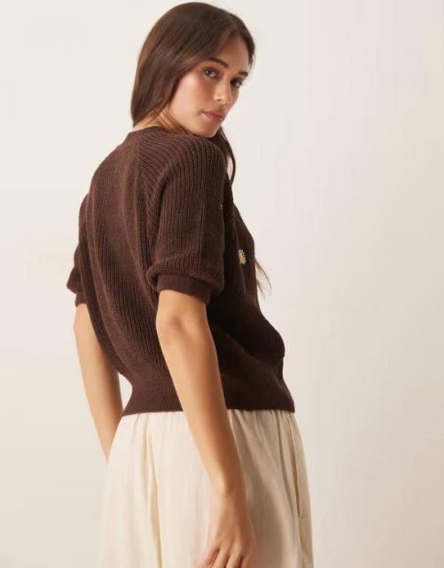 送料無料】 エイソス レディース カーディガン アウター DESIGN knit