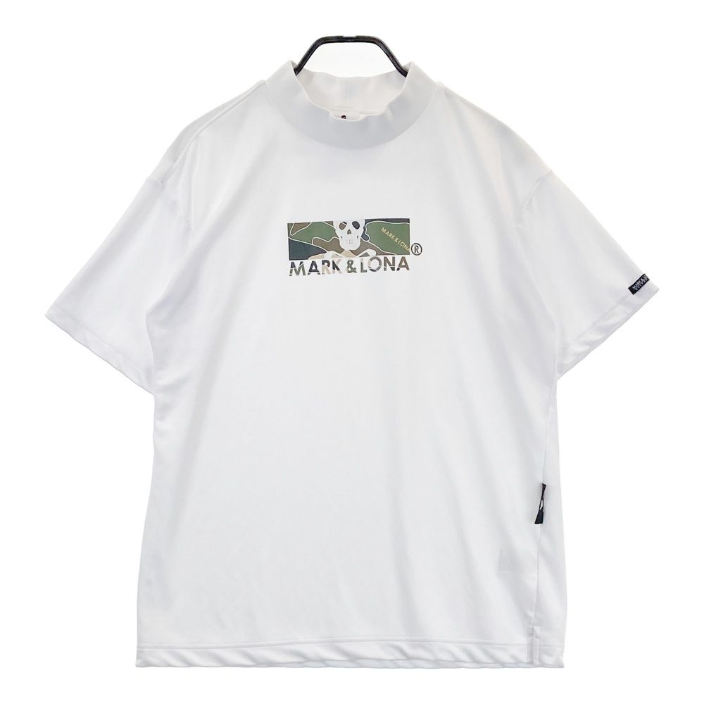 サイズ 48 MARK-LONA マークアンドロナ モデル ハイネック 半袖Tシャツ ホワイト系 240101452805 ゴルフウェア メンズ ストスト