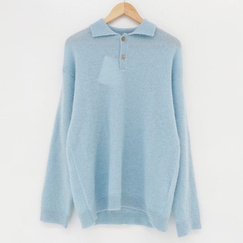 三重店】Blanc YM｜ブランワイエム Mohair Knit Shirt 襟付き