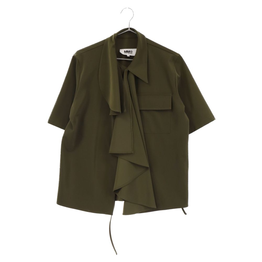 MM6 20SS ポリエステルツイルラッフルデザインショートスリーブシャツ MM6 Maison Margiela (エムエムシックスメゾンマルジェラ