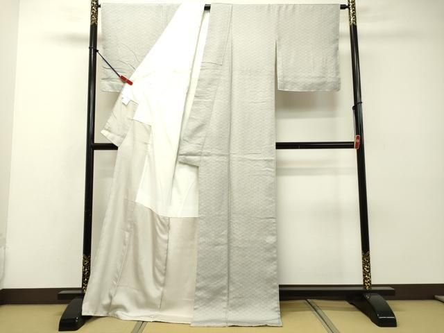 平和屋着物●江戸小紋　菱文　ロング丈　正絹　逸品　未使用　DAAR4308tw 平和屋着物○江戸小紋 菱文 ロング丈 正絹 逸品 未使用 DAAR4308tw