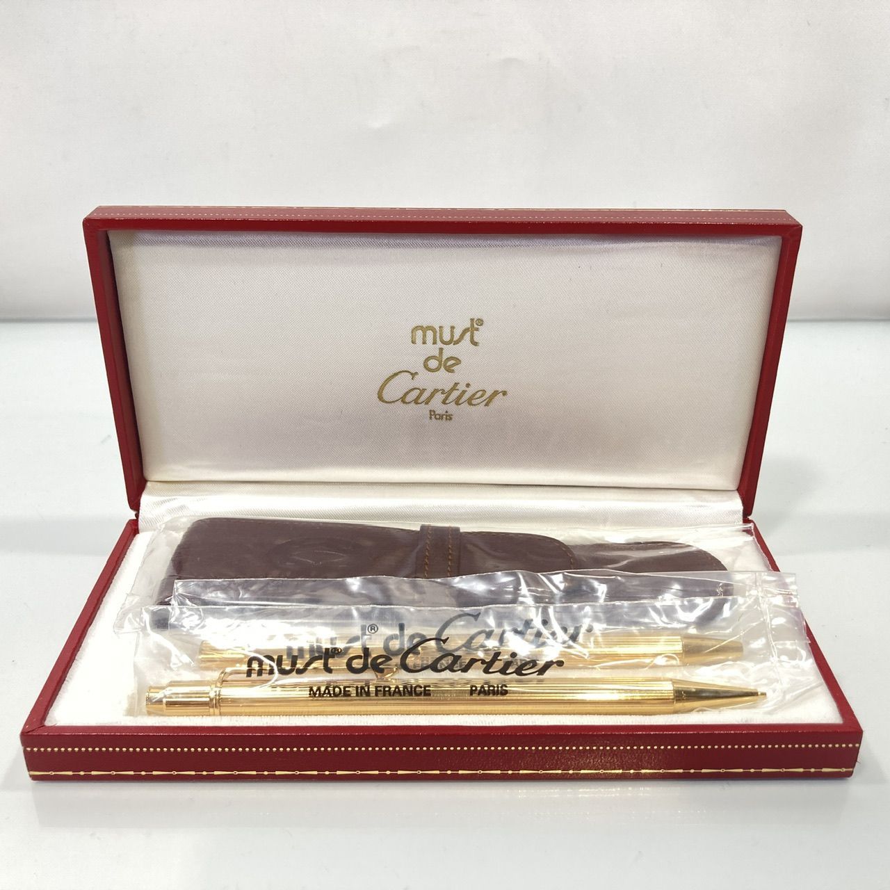 Cartier カルティエ マスト ドウ カルティエ 筆記具セット ボールペン シャーペン 管理番号 OKU9871|B1-60