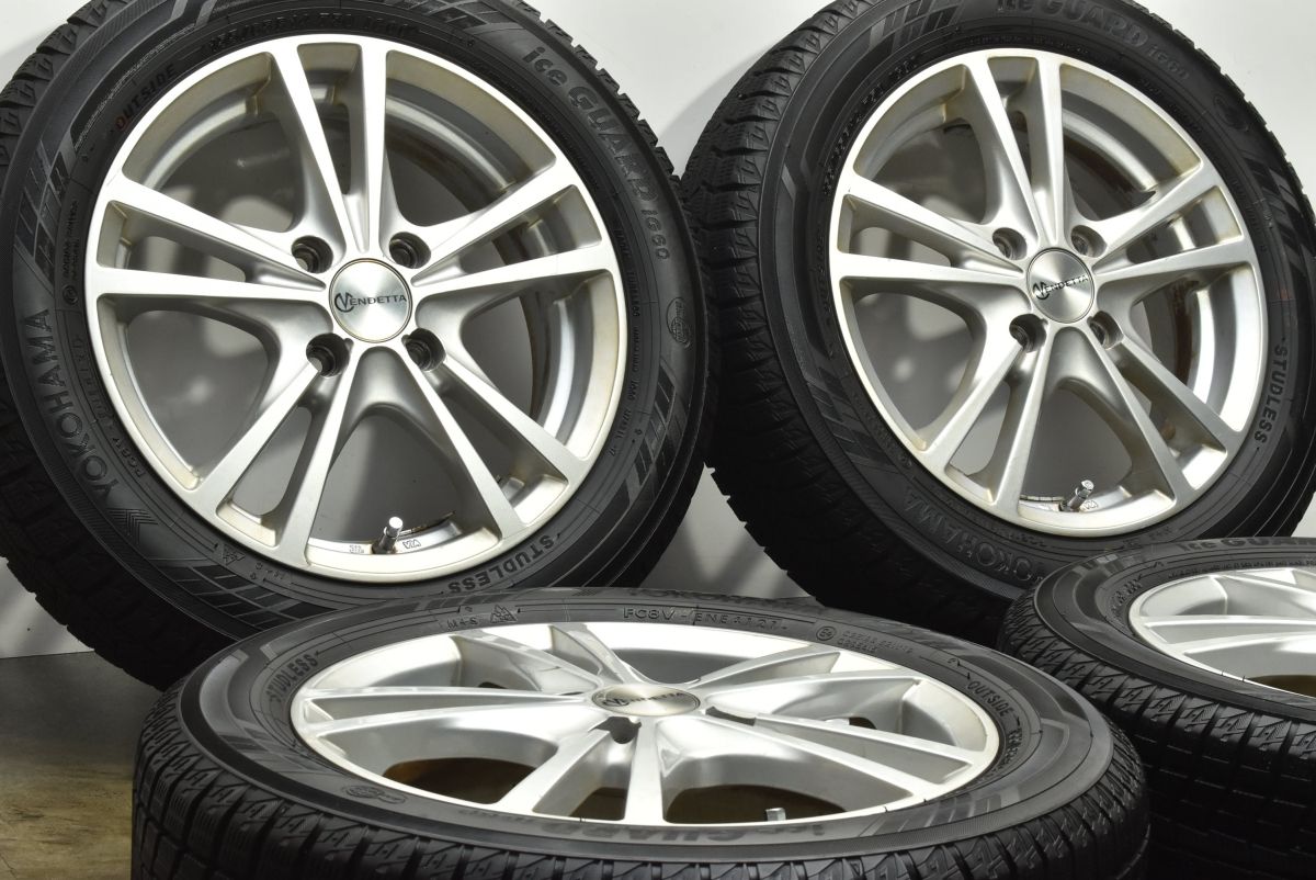 軽自動車サイズ VENDETTA 14in 4.5J 43 PCD100 ヨコハマ アイスガード IG60 155|65R14 N-BOX N-ONE ワゴンR アルト タント ムーブ