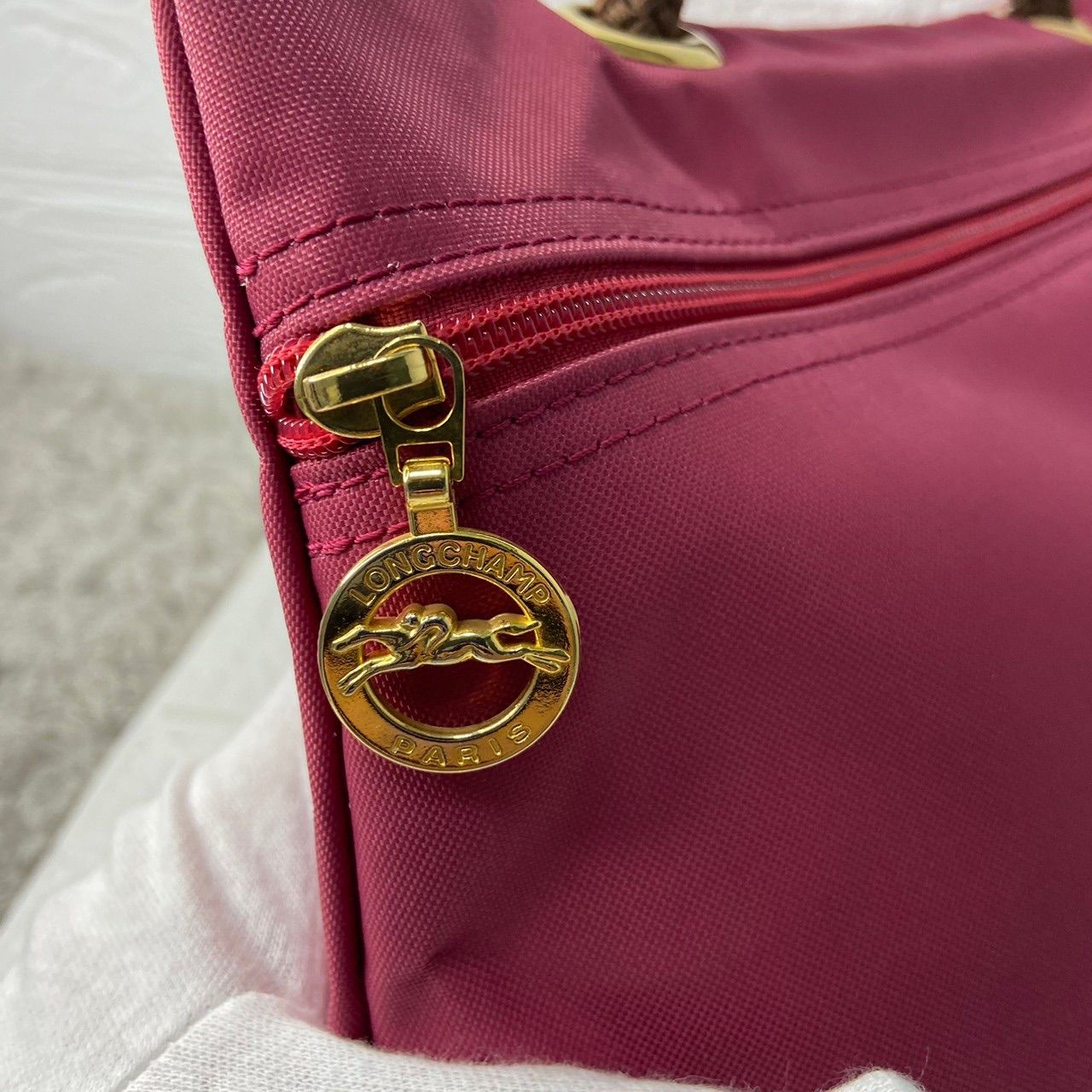 新品未使用❣️LONGCHAMPロンシャンポーチレディース赤レッドノアーズ 